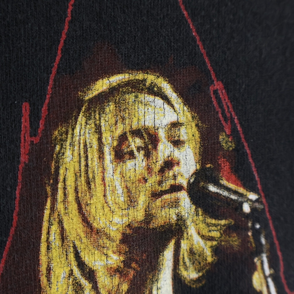 VINTAGE(ヴィンテージ) 90S VINTAGE KURT COBAIN MEMORIAL STAR 1996 GIANT ヴィンテージ カートコバイン 追悼 両面プリントTシャツ 半袖クルーネックカットソー ブラック