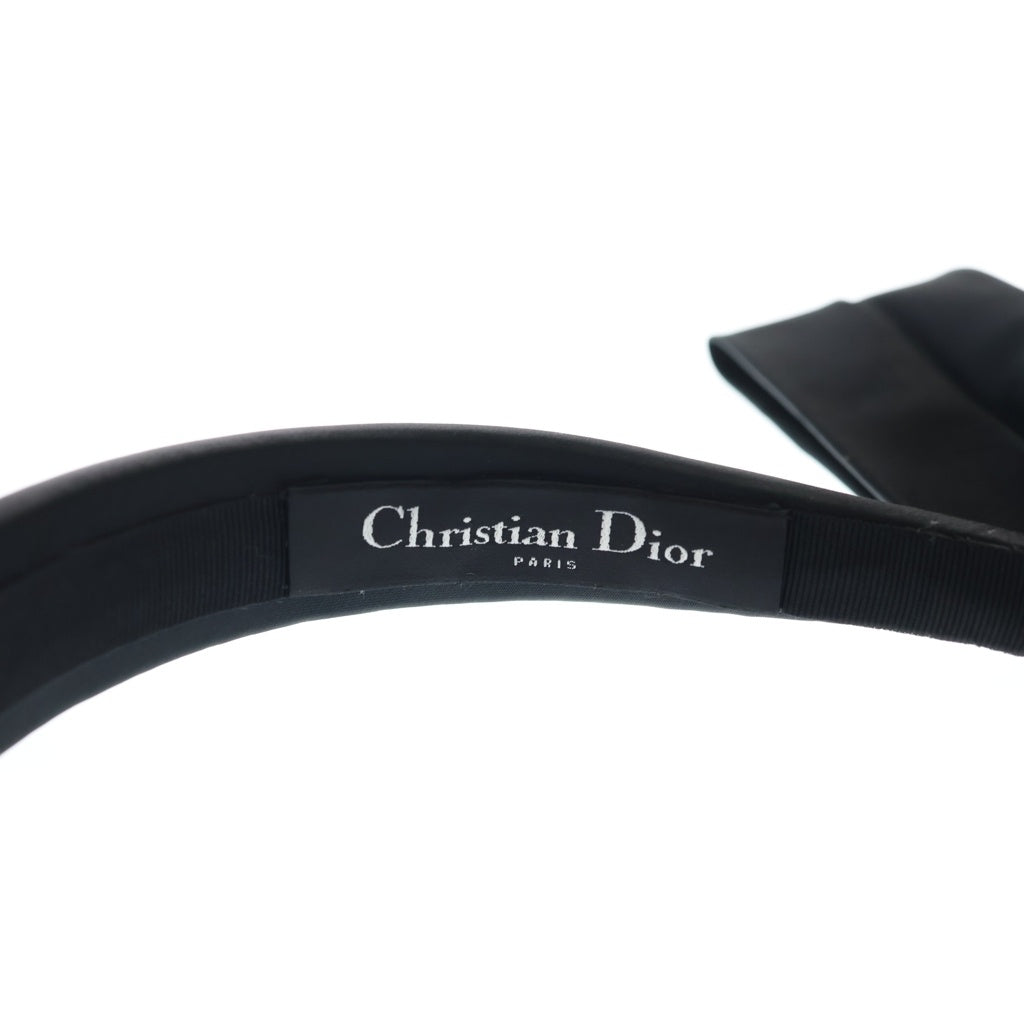 Christian Dior(クリスチャンディオール) CDロゴモチーフ バックリボン カチューシャ ブラック レディース