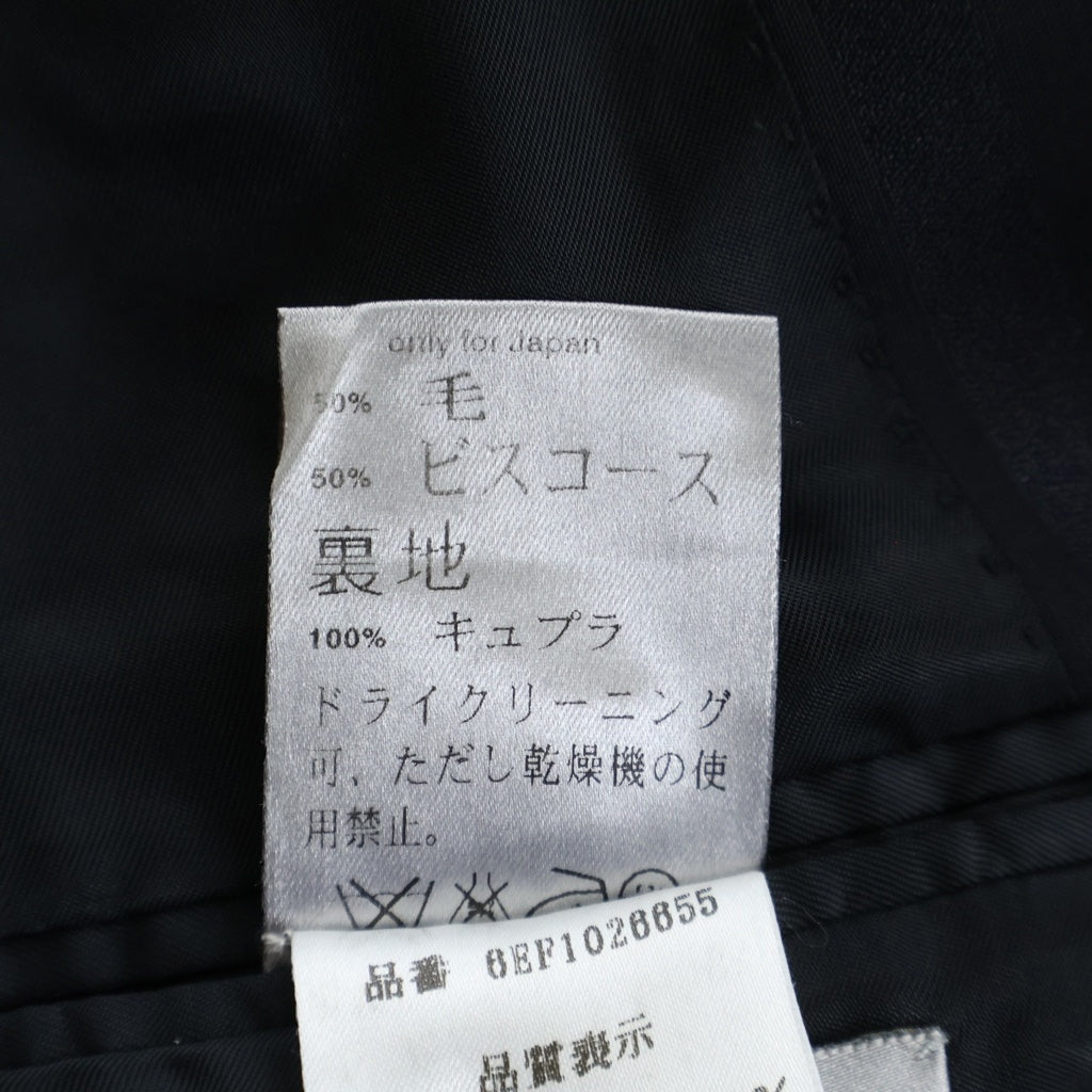 Dior HOMME(ディオールオム) 06SS ストライプ 5B ダブル ウール レーヨン混 テーラードジャケット ブラック/ブルー 6EF1026655 レディース