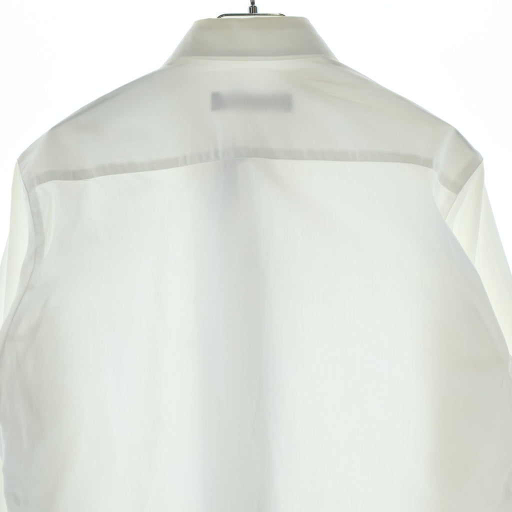 RAF BY RAF SIMONS(ラフ バイ ラフシモンズ) ロゴ エンブロイダリー コットン 長袖ボタンシャツ ホワイト