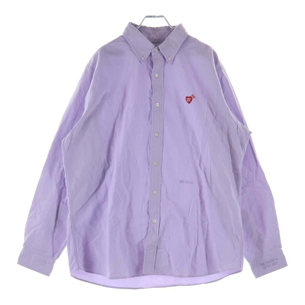 HUMAN MADE(ヒューマンメイド) 25AW OXFORD BD L/S SHIRT オックスフォードボタンダウン 長袖シャツ パープル HM30SH005