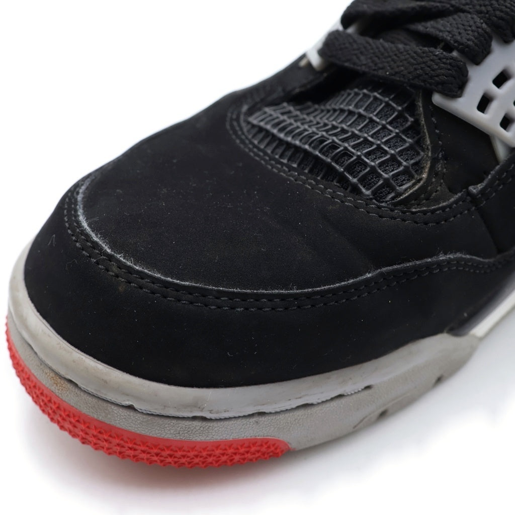 NIKE(ナイキ) AIR JORDAN 4 RETRO BRED エアジョーダン レトロ ブレッド ハイカットスニーカー ブラック US10/28cm 308497-060