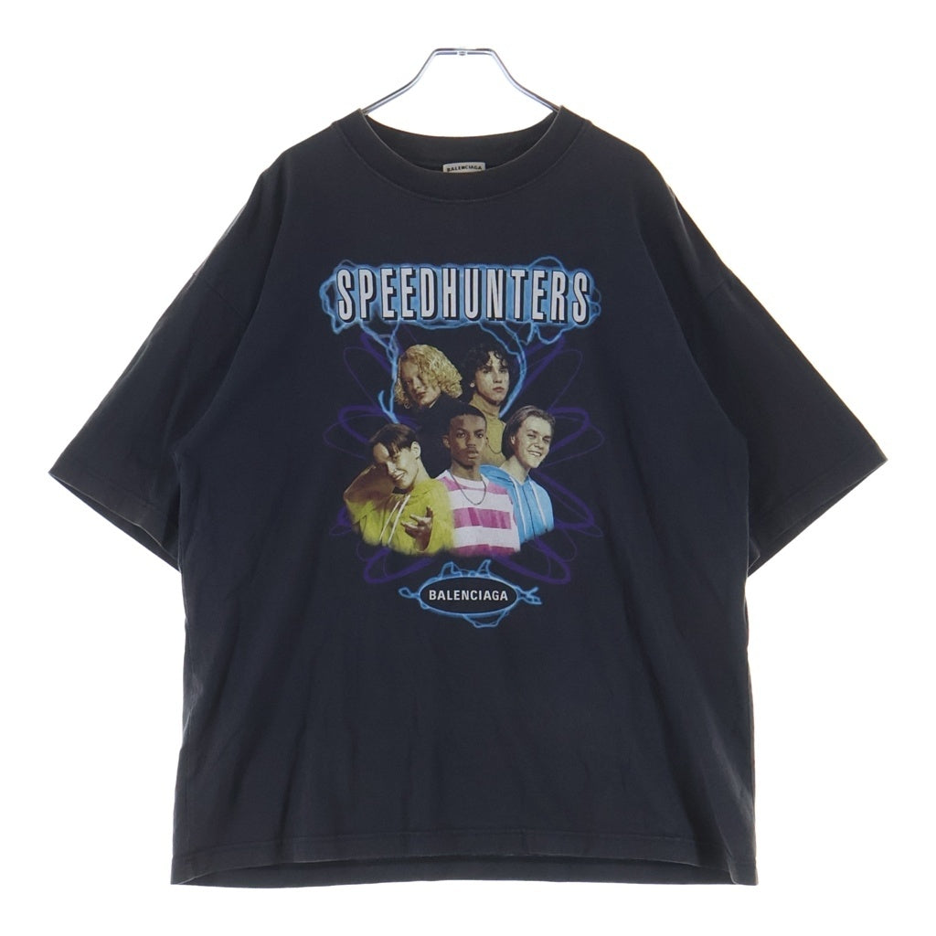 BALENCIAGA(バレンシアガ) SPEEDHUNTERS スピードハンター プリント クルーネック半袖Tシャツ カットソー ブラック 541703 TCV38