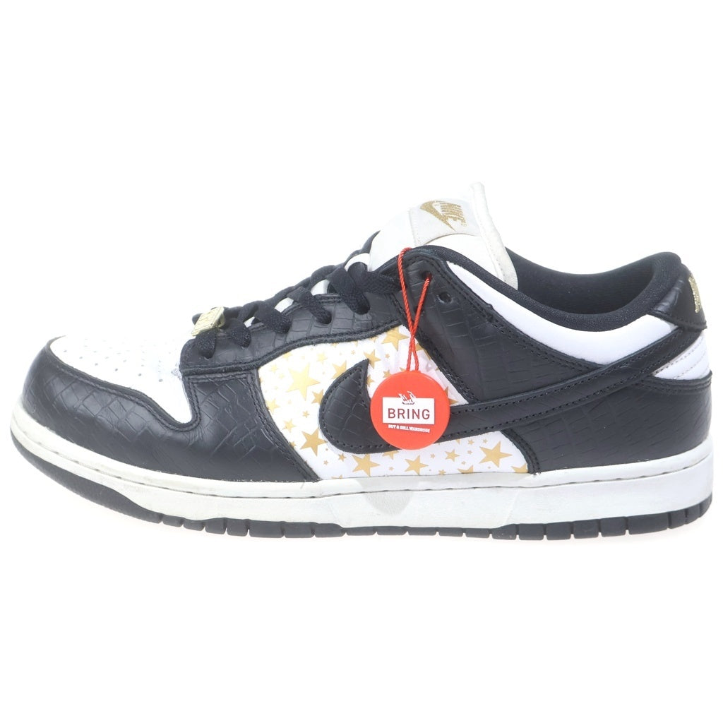NIKE(ナイキ) ×SUPREME DUNK LOW OG QS シュプリーム ダンク ローカットスニーカー ブラック/ホワイト US10/28cm DH3228-102