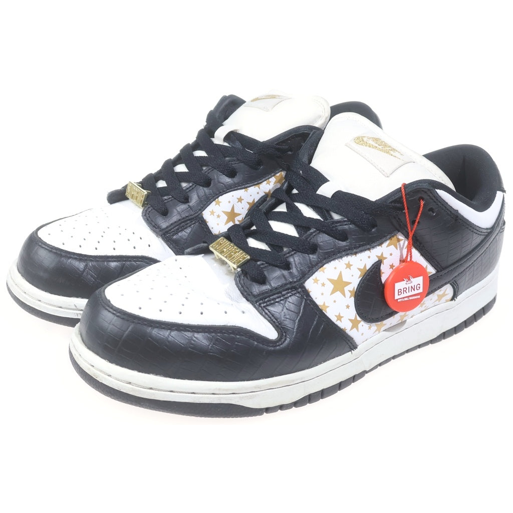 NIKE(ナイキ) ×SUPREME DUNK LOW OG QS シュプリーム ダンク ローカットスニーカー ブラック/ホワイト US10/28cm DH3228-102