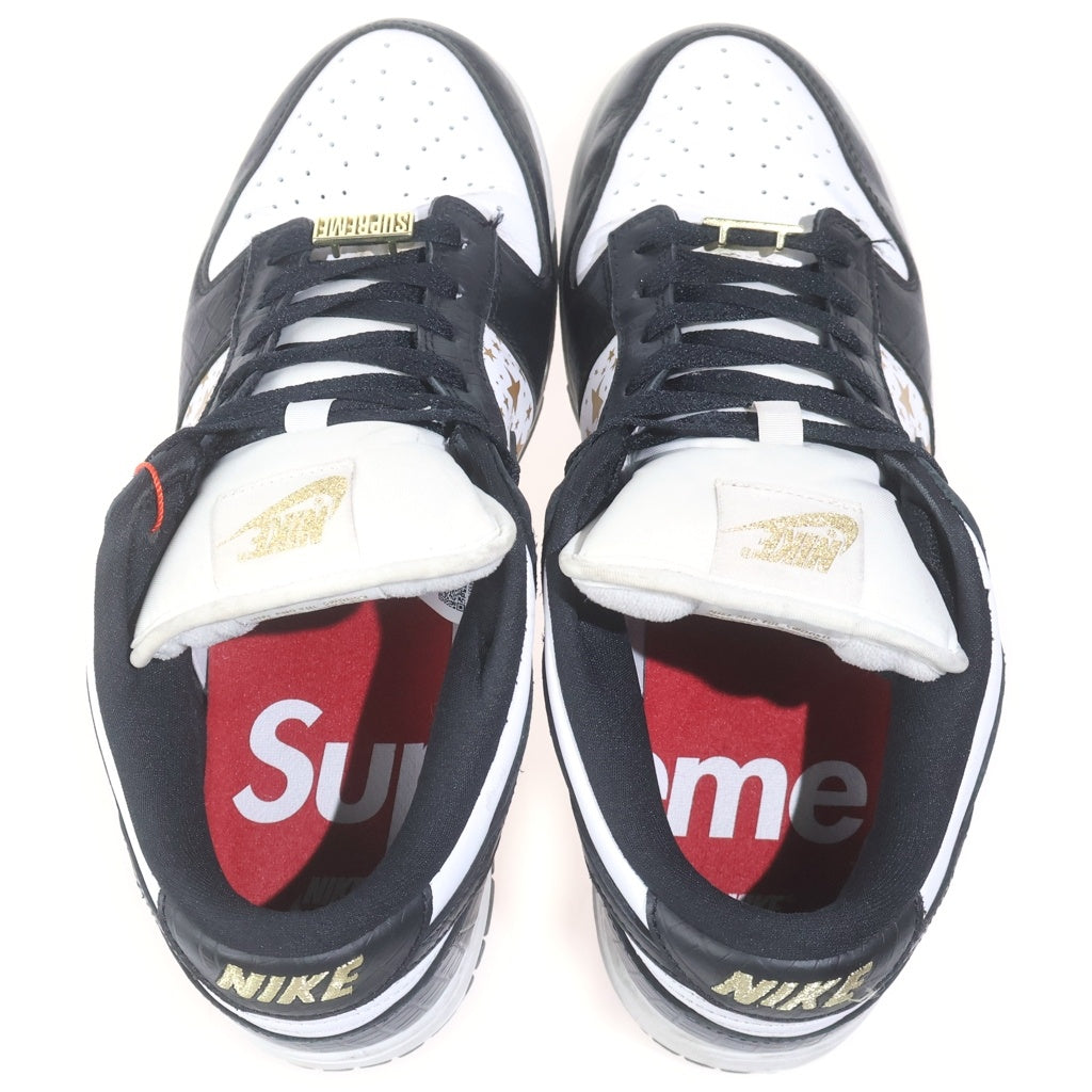 NIKE(ナイキ) ×SUPREME DUNK LOW OG QS シュプリーム ダンク ローカットスニーカー ブラック/ホワイト US10/28cm DH3228-102