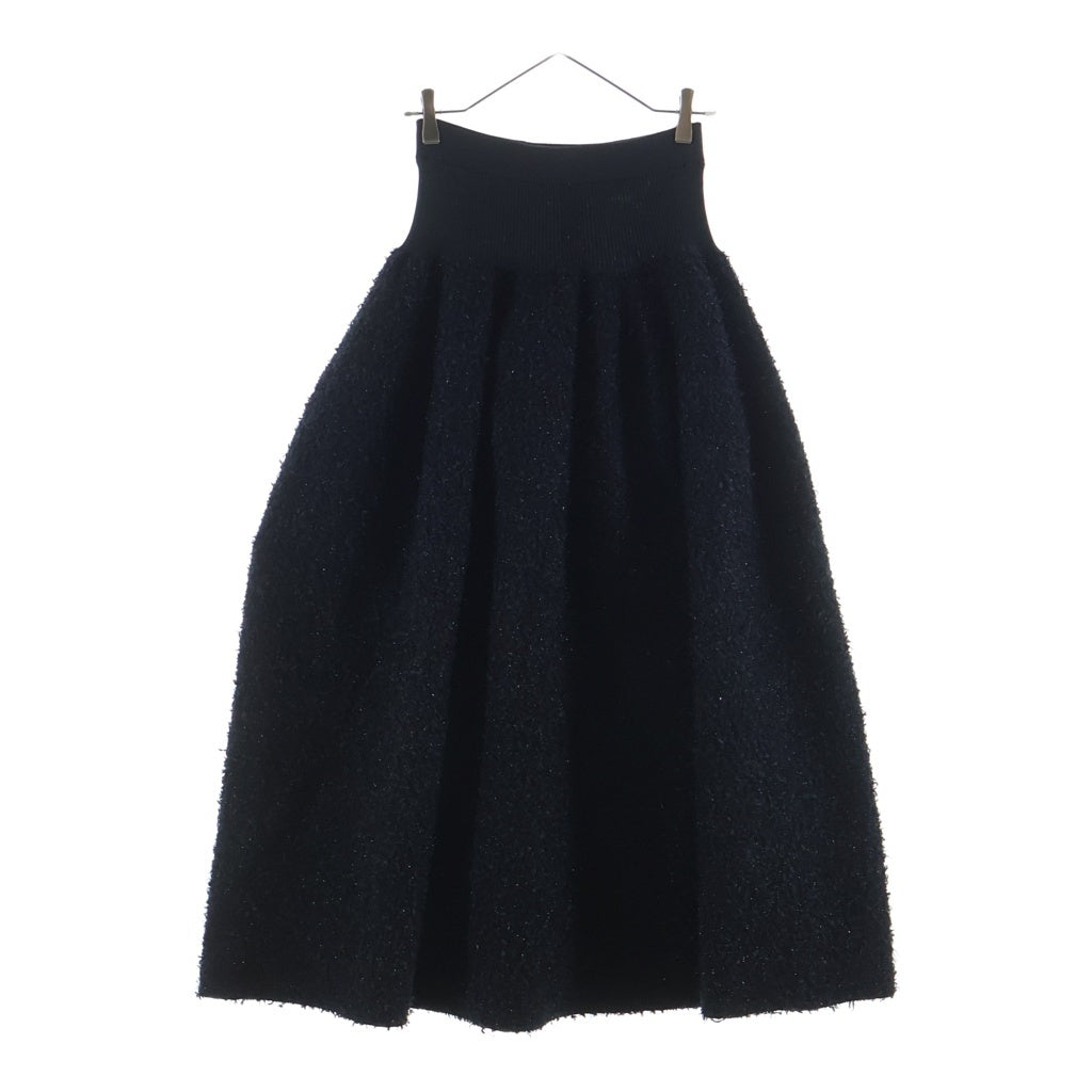 CFCL(シーエフシーエル) POTTERY REEF LUXE SKIRT ポタリー リーフ リュクスポリエステル ナイロン ラメ加工 ロングスカート ブラック レディース CF008KG166