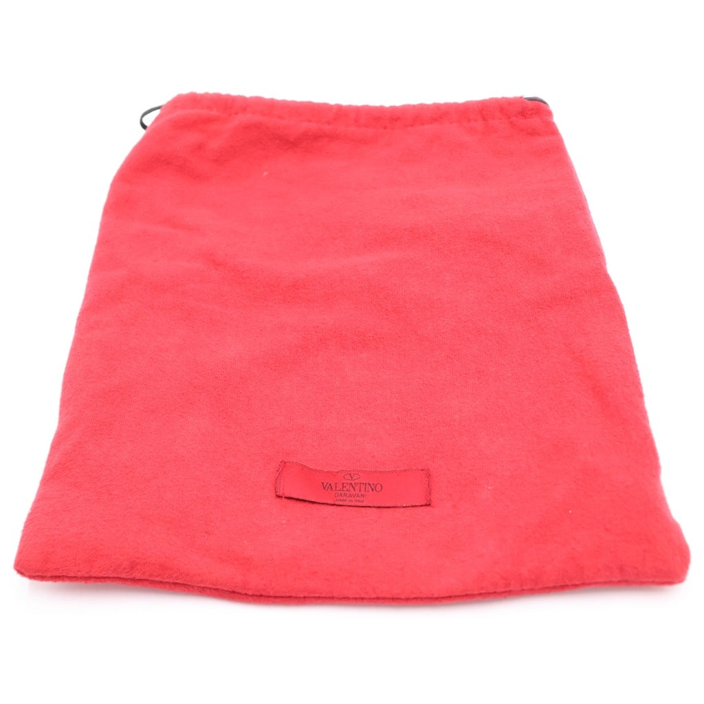 VALENTINO GARAVANI(ヴァレンチノガラヴァーニ) バイカラー レザー ゴールド金具 ミニショルダーバッグ レッド/ブラック レディース