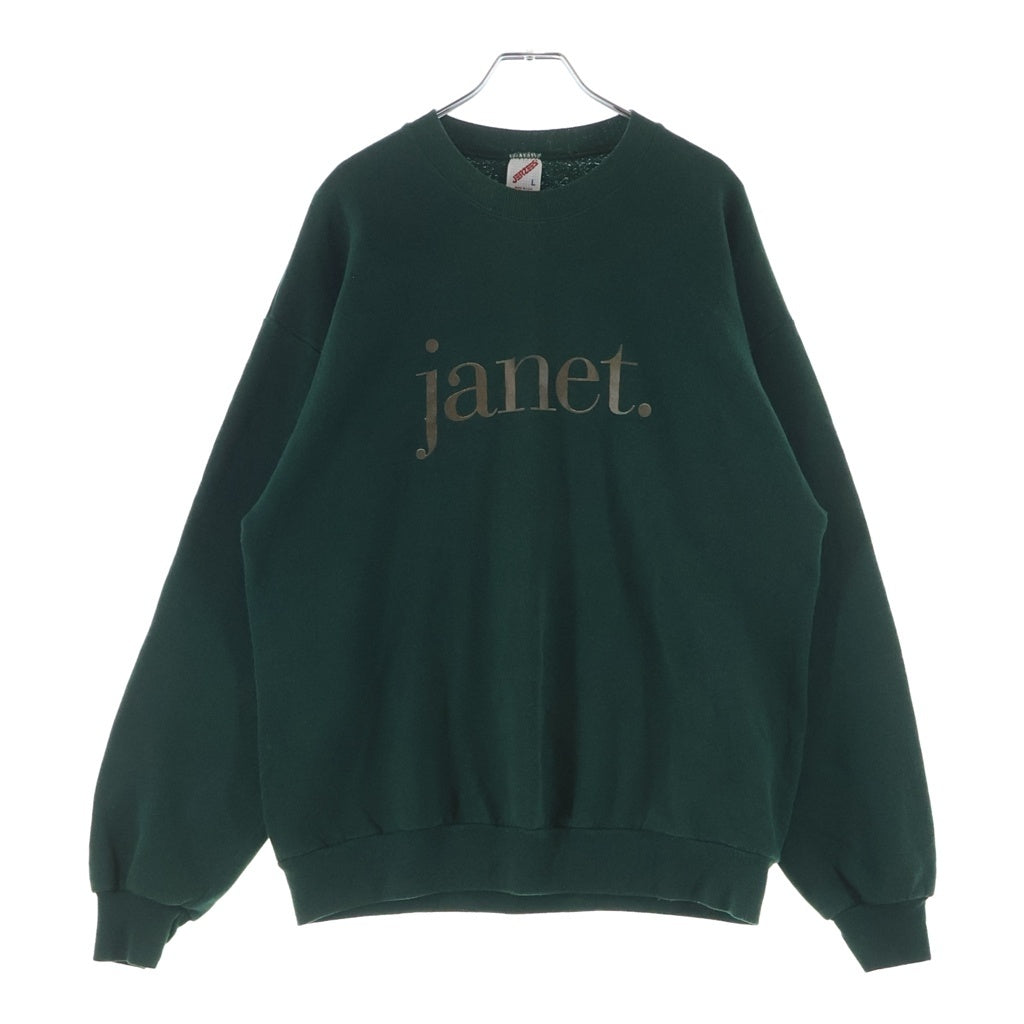 VINTAGE(ヴィンテージ) 90S VINTAGE JANET JACKSON SWEATSHIRT JERZEES ヴィンテージ ジャネットジャクソン フロントプリント クルーネックスウェットトレーナー グリーン