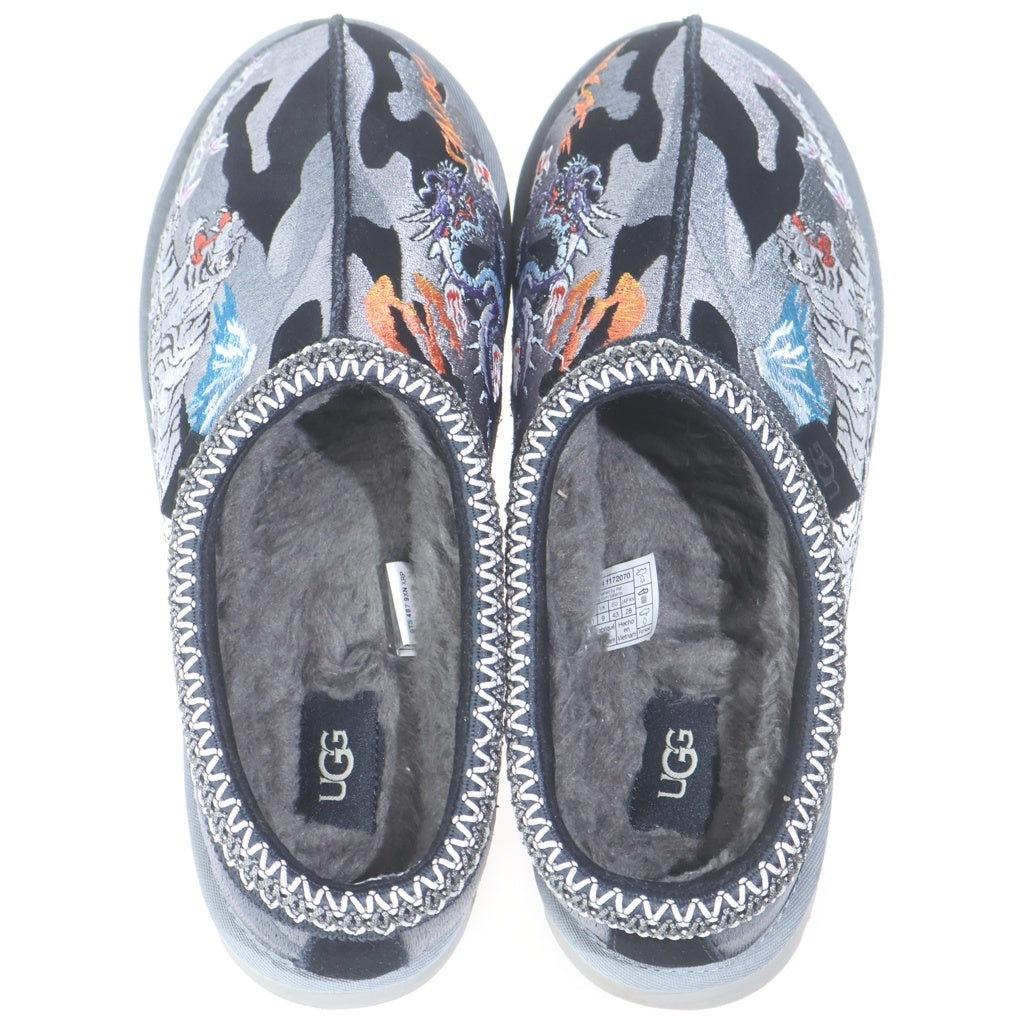 UGG(アグ) 24AW ×PALACE TASMAN SLIPPER BLACK CAMO パレス ブラックカモ 刺繍デザイン タスマンスリッパ ミュール ブラック/パープル 1172070-BKCA