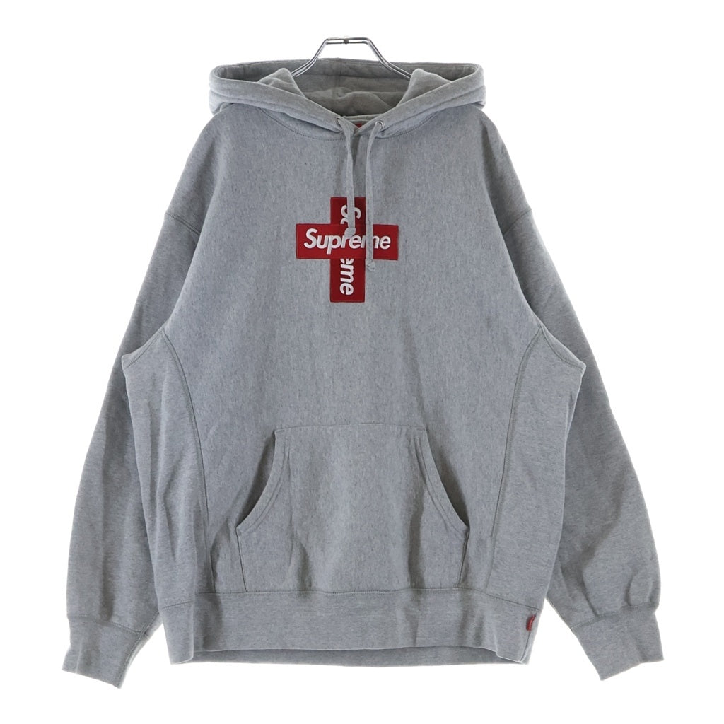 SUPREME(シュプリーム) 20AW Cross Box Logo Hooded Sweatshirt クロスボックスロゴ プルオーバースウェットパーカー グレー