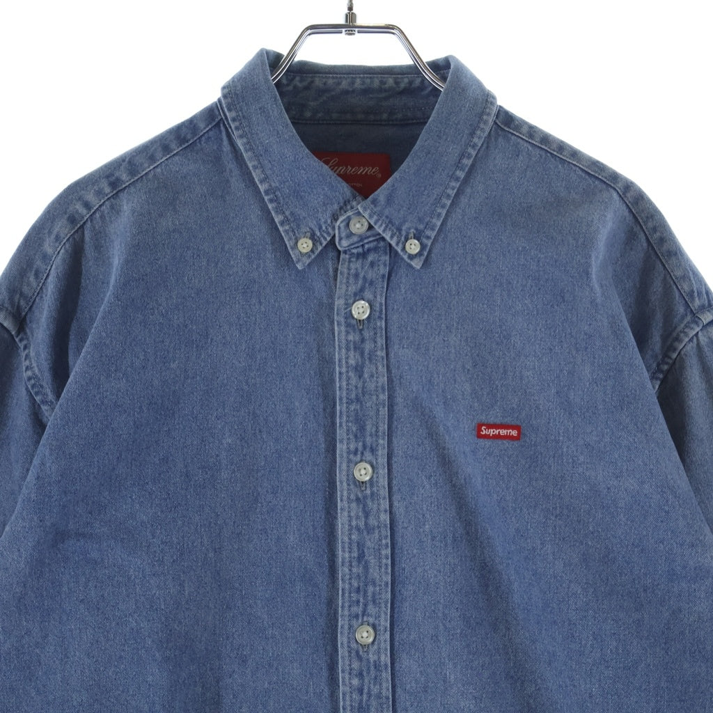 SUPREME(シュプリーム) 25SS Small Box Shirt Denim スモールボックスロゴ 長袖シャツ デニム インディゴ