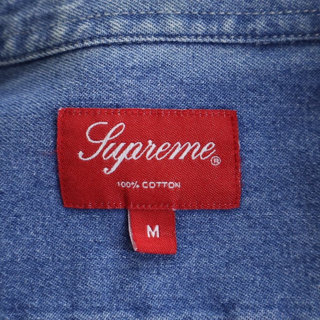 SUPREME(シュプリーム) 25SS Small Box Shirt Denim スモールボックスロゴ 長袖シャツ デニム インディゴ