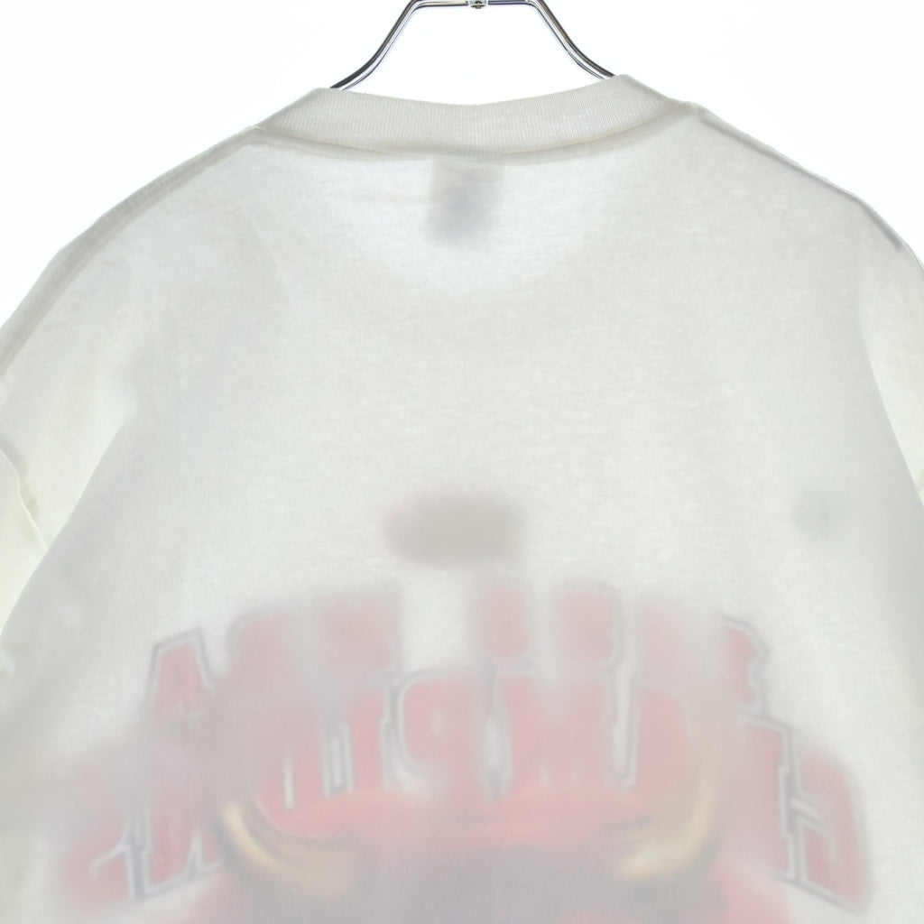 VINTAGE(ヴィンテージ) 90S VINTAGE DEADSTOCK 1998 NBA CHICAGO BULLS ヴィンテージ デッドストック シカゴブルズ クルーネック 半袖Tシャツ カットソー ホワイト/レッド