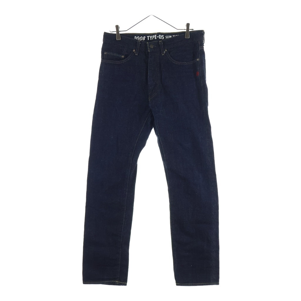 A BATHING APE(アベイシングエイプ) 2008 TYPE-05 SLIM TAPER ジッパーフライ スリム テーパード デニム パンツ インディゴ 001DPA301009X レディース