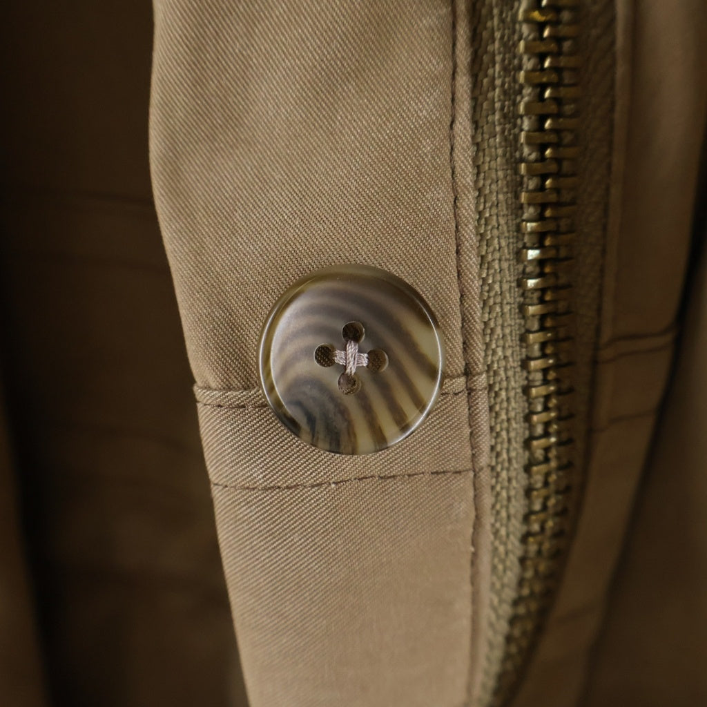 Aquascutum(アクアスキュータム) チェック柄ダウンライナー付き ジップアップ フーデッドミリタリーコート ブラウン 168-00-94 レディース