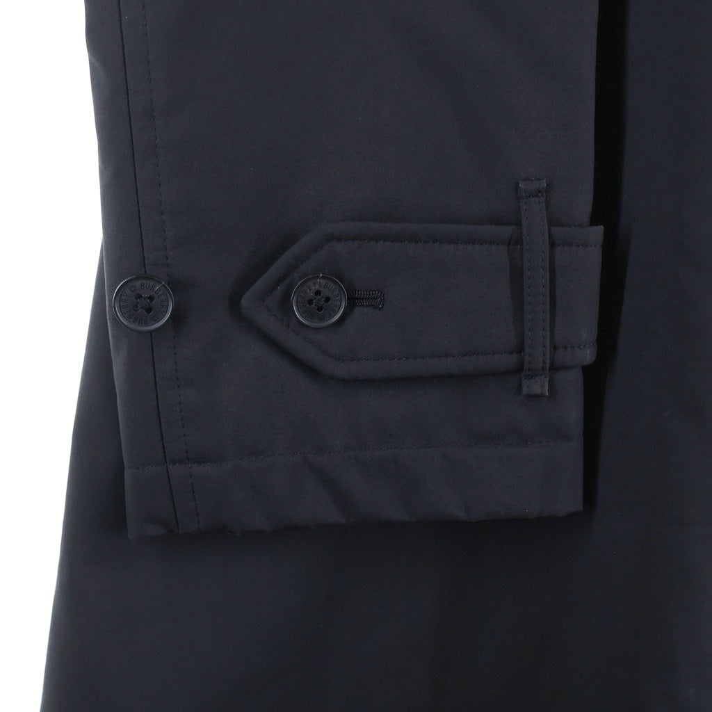 BURBERRY BLACK LABEL(バーバリー ブラックレーベル) ナイロン ステンカラー ロングコート ブラック BMA06-704-09