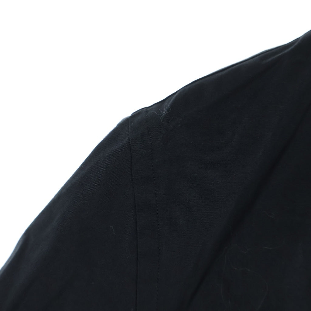 TAO COMME des GARCONS(タオコムデギャルソン) AD2025 ラウンドカラー ロングスリーブ コットンシャツ レディース ブラック TZ-B007