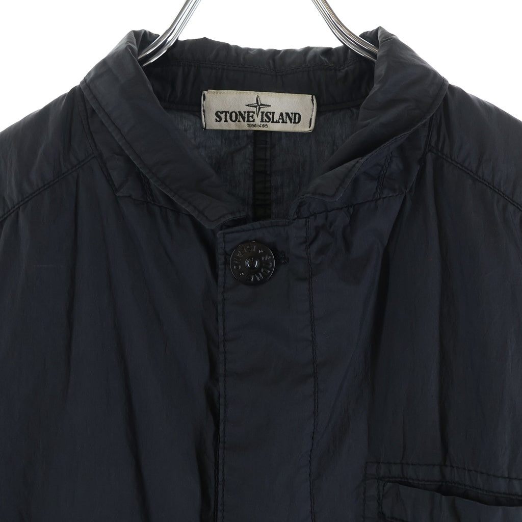 STONE ISLAND(ストーンアイランド) 13SS MUSSOLA WATRO ロゴワッペン コーティング ナイロンジャケット ブラック 5815AF229