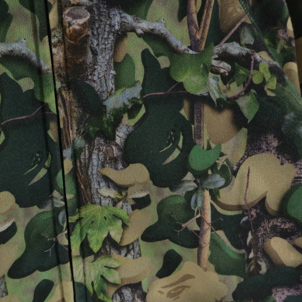 A BATHING APE(アベイシングエイプ) リアルツリー ラグランスリーブ フルジップアップパーカー フーディー レディース カーキ