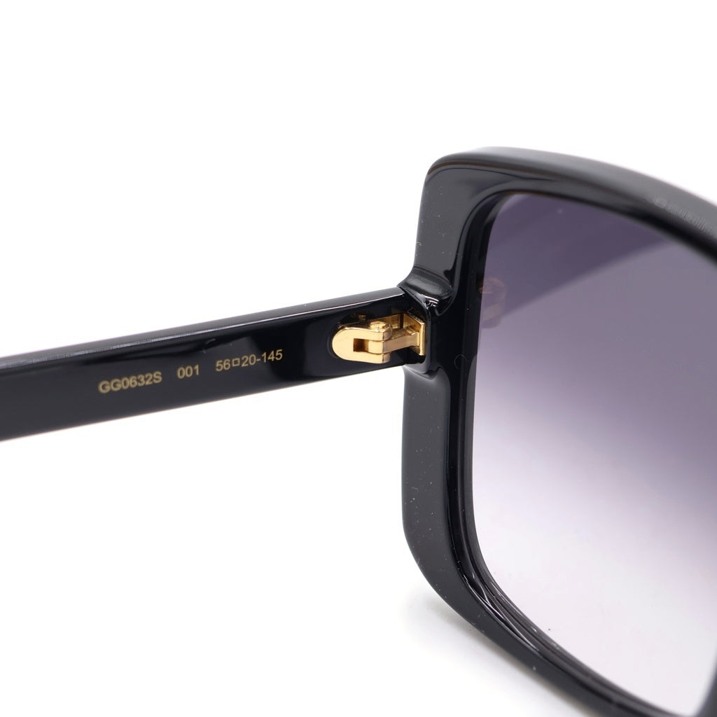 GUCCI(グッチ) GG0632S スクエアフレーム GGロゴテンプル カラーレンズ サングラス メガネ ブラック