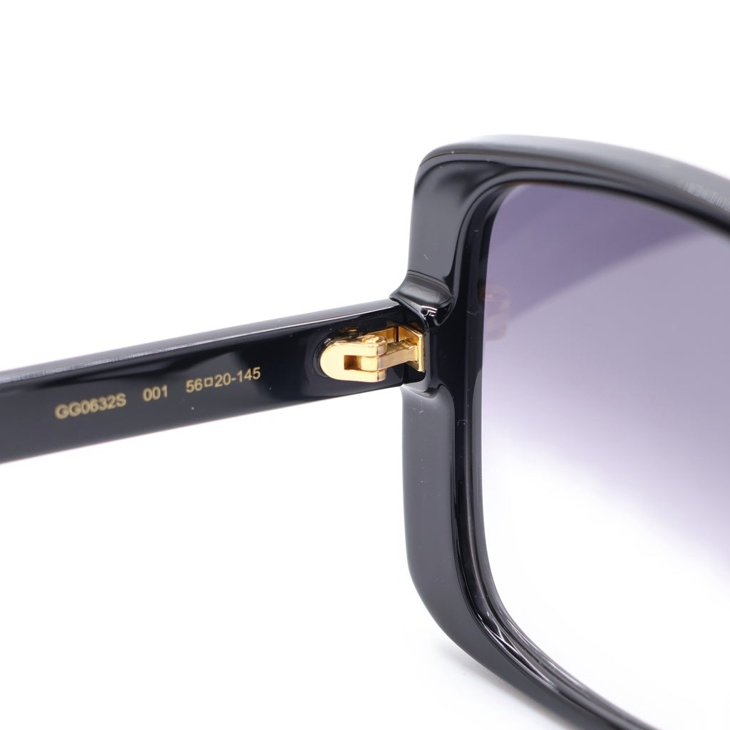 GUCCI(グッチ) GG0632S スクエアフレーム GGロゴテンプル カラーレンズ サングラス メガネ ブラック