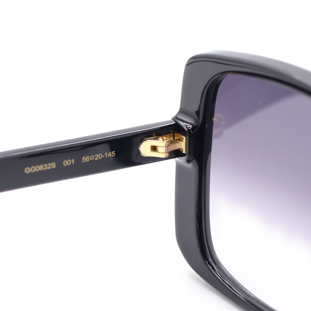 GUCCI(グッチ) GG0632S スクエアフレーム GGロゴテンプル カラーレンズ サングラス メガネ ブラック