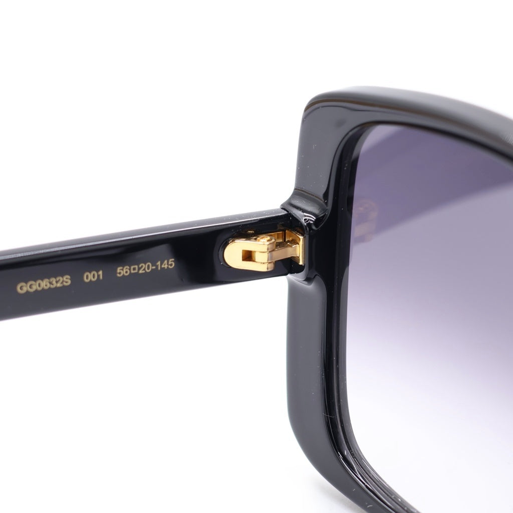GUCCI(グッチ) GG0632S スクエアフレーム GGロゴテンプル カラーレンズ サングラス メガネ ブラック