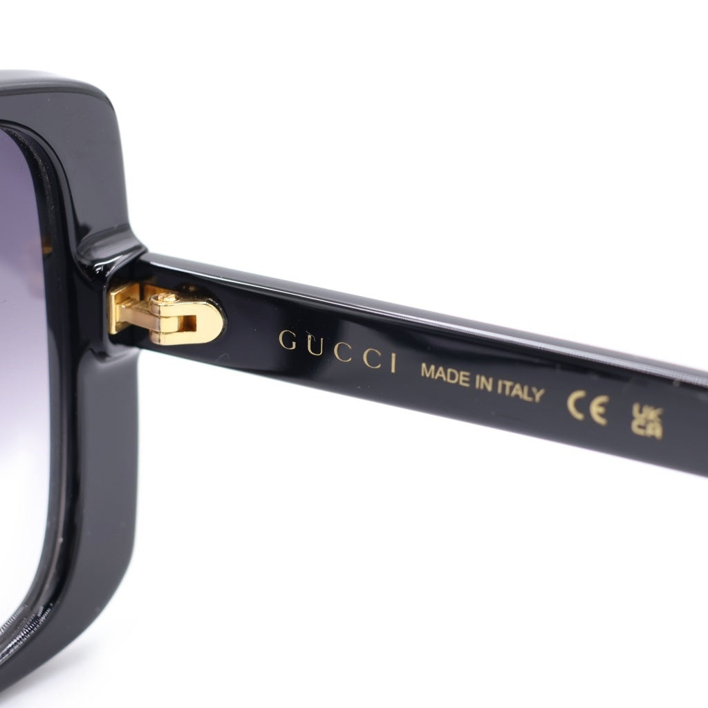 GUCCI(グッチ) GG0632S スクエアフレーム GGロゴテンプル カラーレンズ サングラス メガネ ブラック