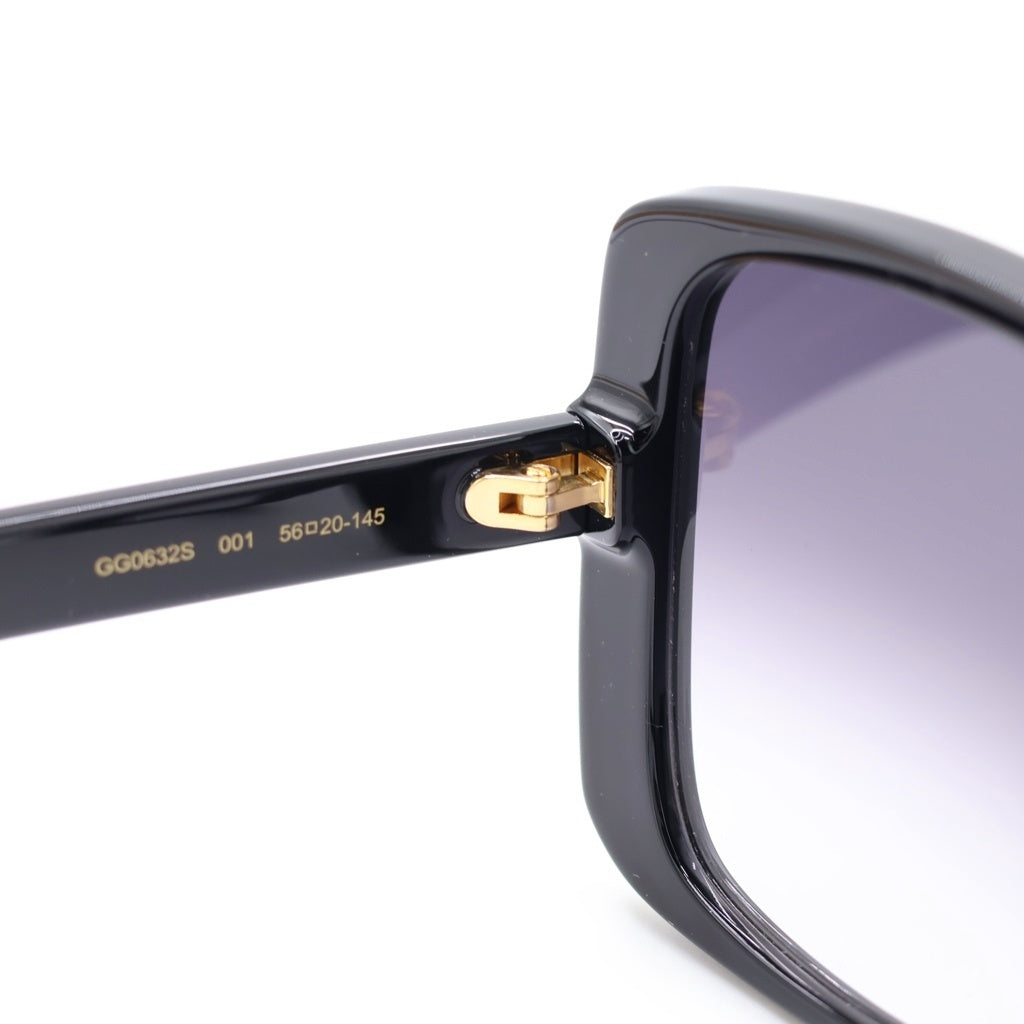 GUCCI(グッチ) GG0632S スクエアフレーム GGロゴテンプル カラーレンズ サングラス メガネ ブラック