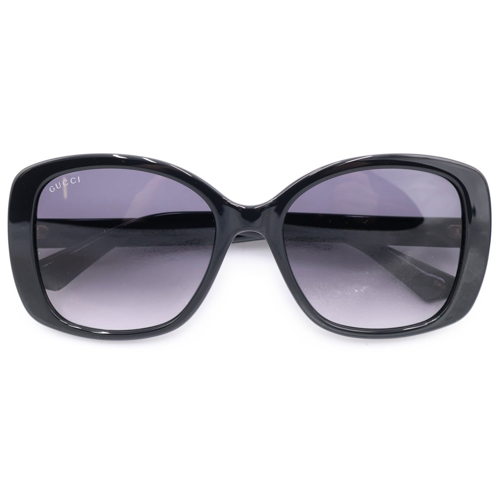 GUCCI(グッチ) GG0762S バタフライフレーム GGロゴテンプル カラーレンズ サングラス メガネ ブラック