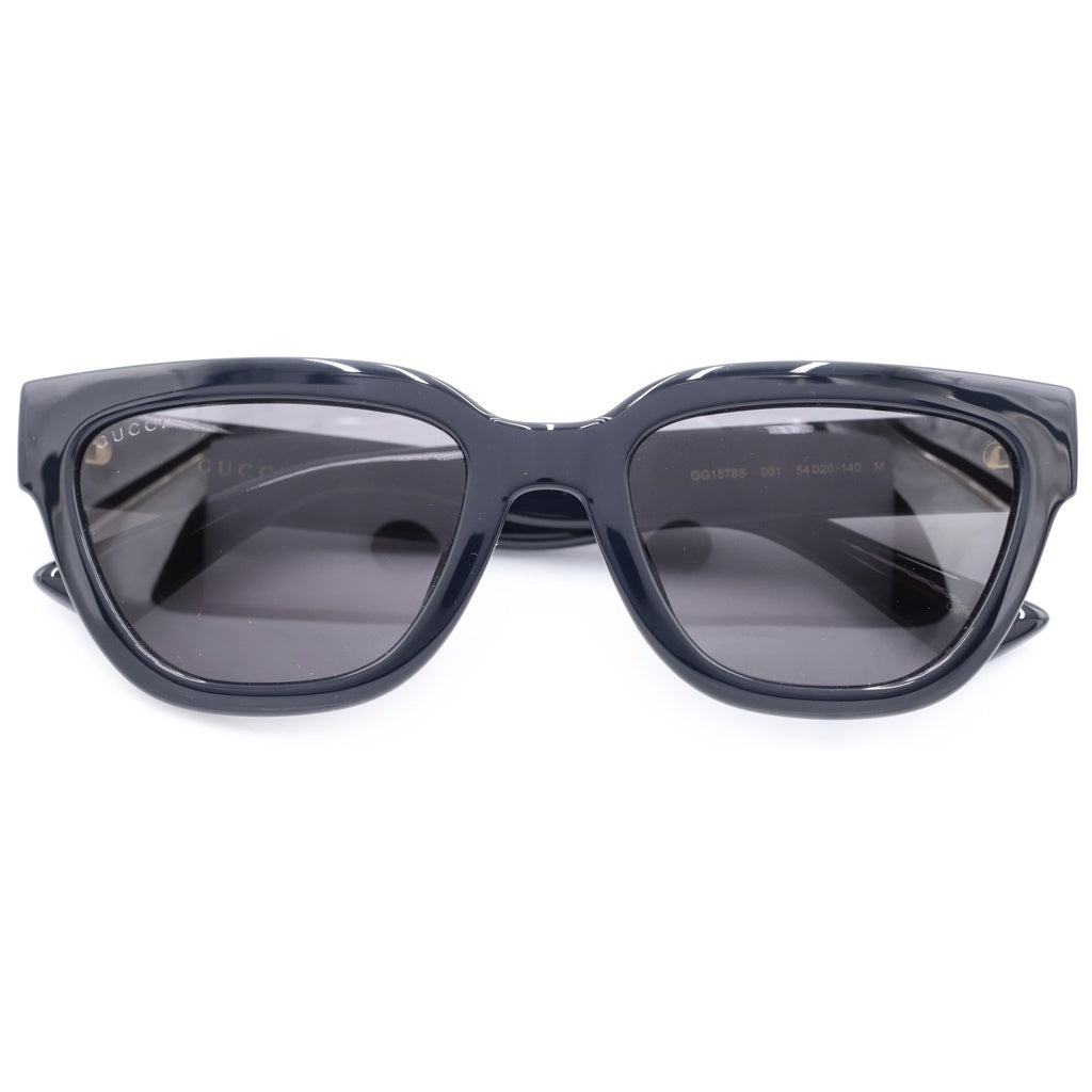 GUCCI(グッチ) GG1578S キャットアイフレーム インターロッキングGテンプル カラーレンズ サングラス メガネ ブラック