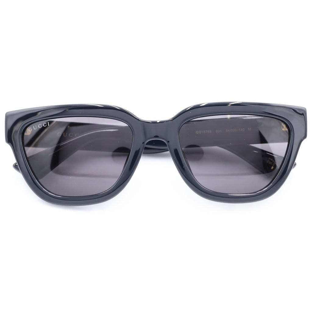 GUCCI(グッチ) GG1578S キャットアイフレーム インターロッキングGテンプル カラーレンズ サングラス メガネ ブラック