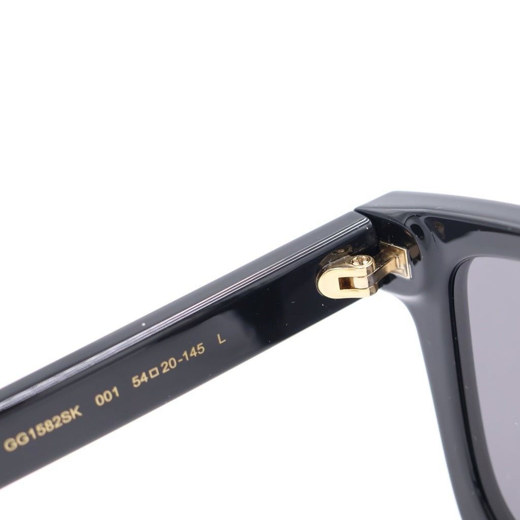 GUCCI(グッチ) GG1582SK アジアンフィット スクエアフレーム ロゴテンプル カラーレンズ サングラス メガネ ブラック