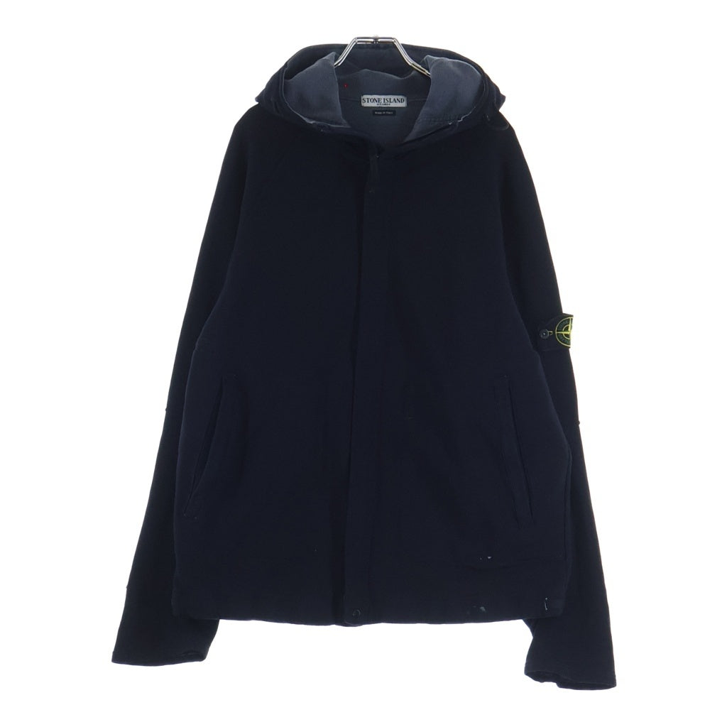 STONE ISLAND(ストーンアイランド) 00S VINTAGE ヴィンテージ 胸ロゴパッチ ストレッチコットン ジップアップフーデッドジャケット ネイビー