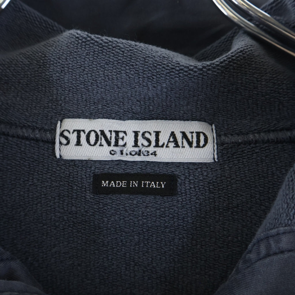 STONE ISLAND(ストーンアイランド) 00S VINTAGE ヴィンテージ 胸ロゴパッチ ストレッチコットン ジップアップフーデッドジャケット ネイビー