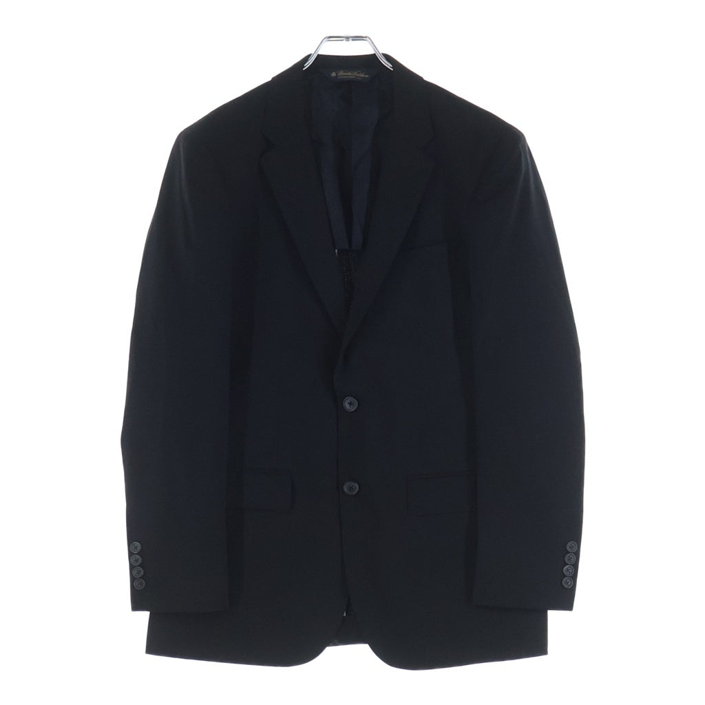 BROOKS BROTHERS(ブルックス ブラザーズ) COOL SET UP クールウール 2Bシングルテラーラードジャケット 1タック スラックスパンツ ブラック 19-01-2201
