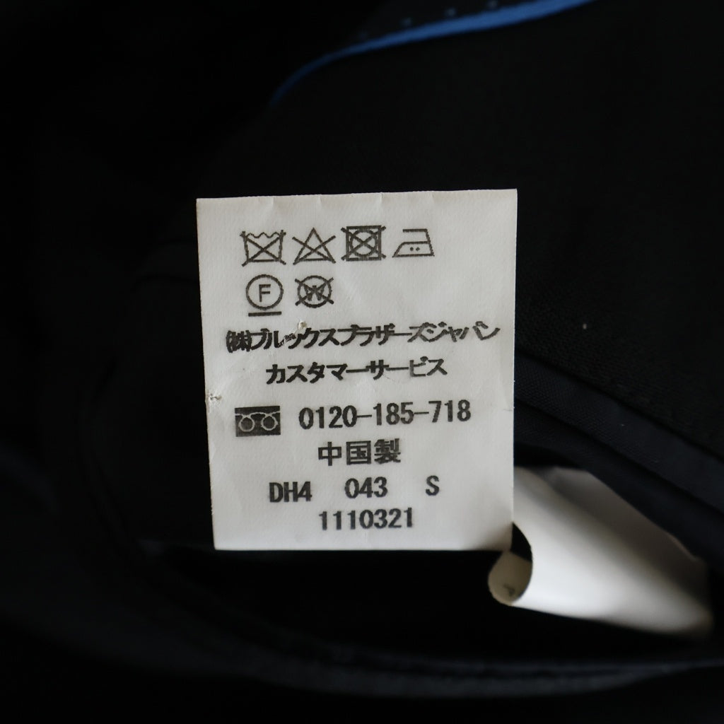 BROOKS BROTHERS(ブルックス ブラザーズ) COOL SET UP クールウール 2Bシングルテラーラードジャケット 1タック スラックスパンツ ブラック 19-01-2201