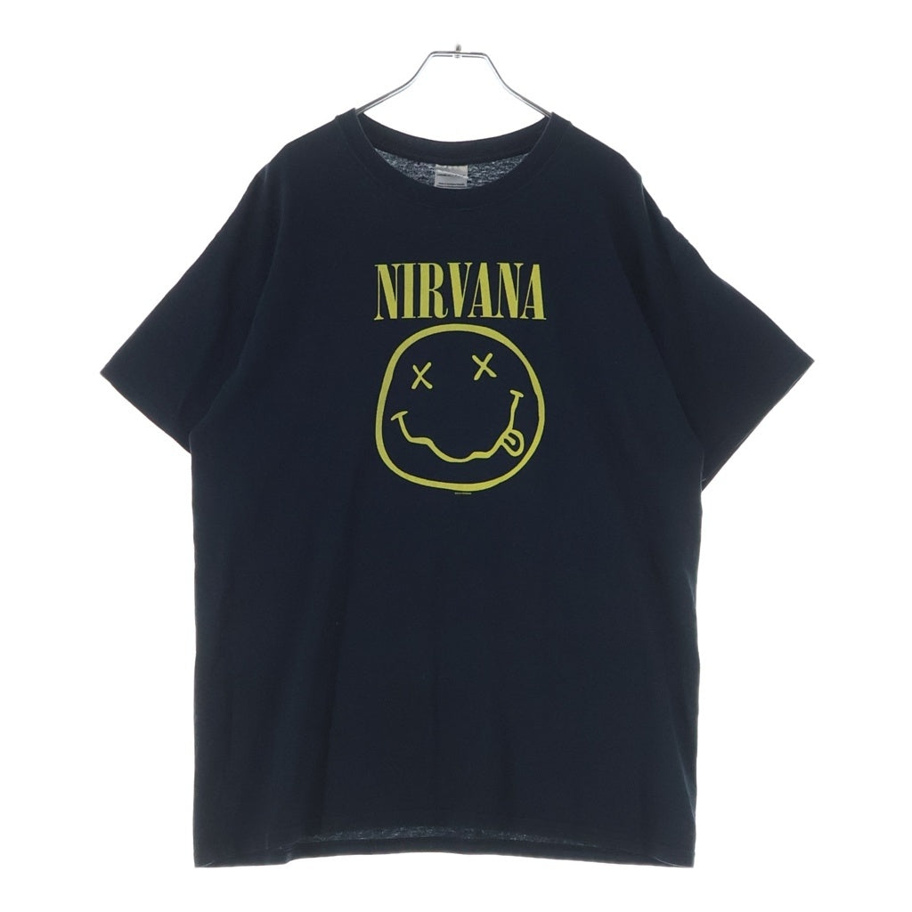 VINTAGE(ヴィンテージ) 00S VINTAGE NIRVARNA SMILE 2003 TEE GILDAN ヴィンテージ ニルヴァーナ スマイル 両面プリントTシャツ 半袖クルーネックカットソー ブラック