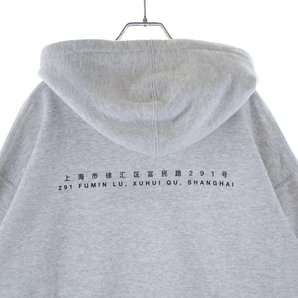 SUPREME(シュプリーム) 24SS Shanghai Box Logo Hooded Sweatshirt Ash Grey 上海オープン記念 レオパード柄ボックスロゴ プルオーバーパーカー フーディー グレー