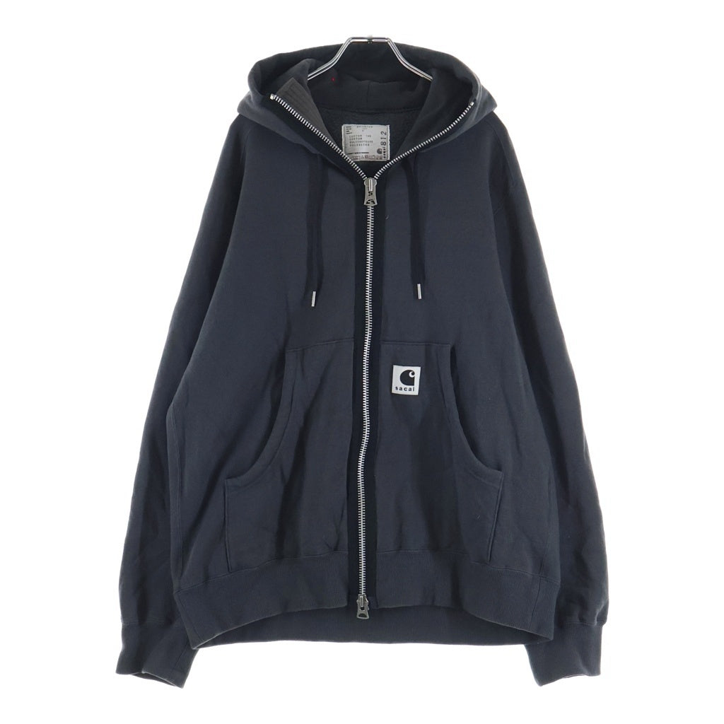 Sacai(サカイ) 24SS ×Carhartt Isetan Exclusive Hoodie カーハート ジップアップパーカー スェット フーディー グレー 24-0812S