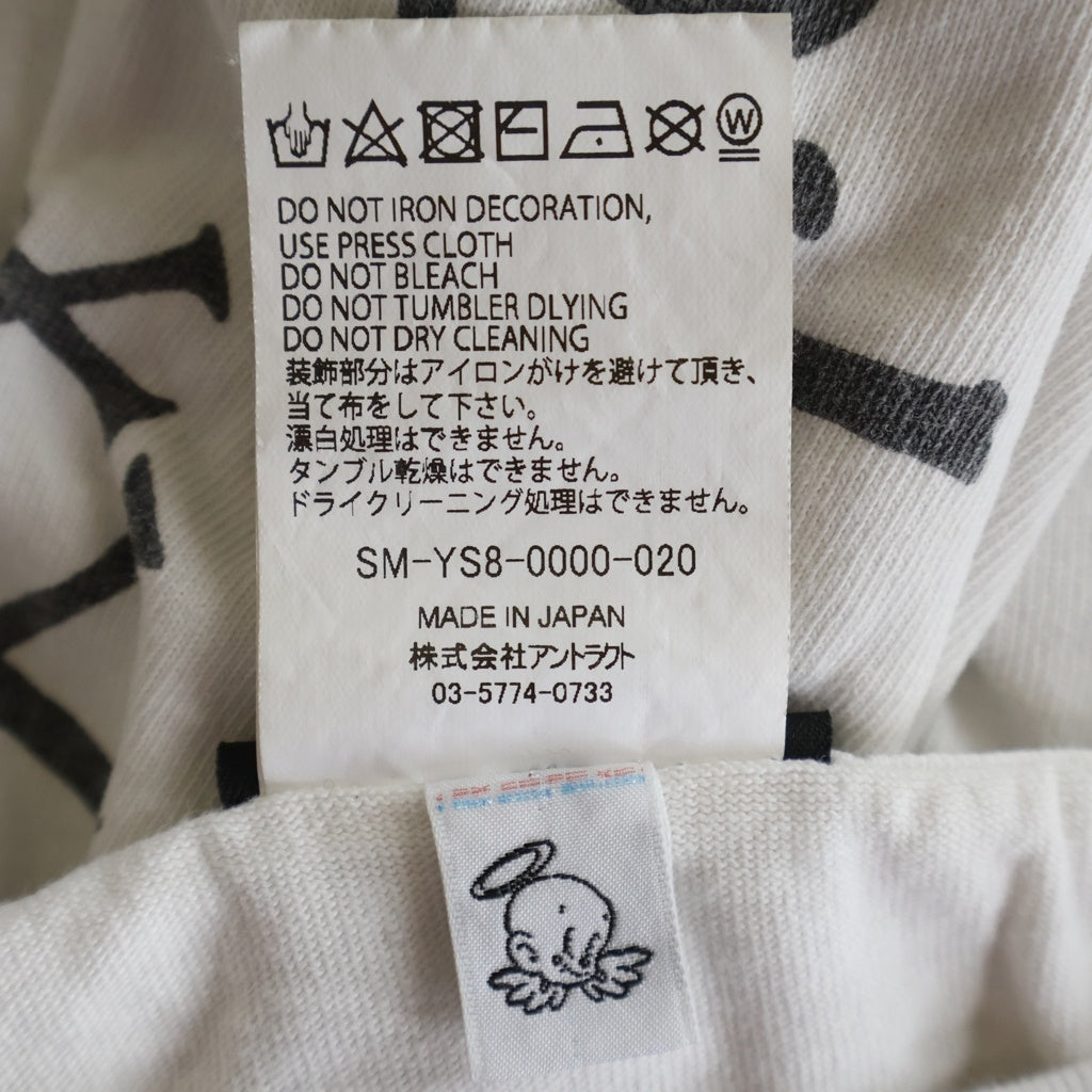 SAINT MICHAEL(セントマイケル) 24SS LS TEE PINK HEART ピンクハート アームプリントTシャツ 長袖クルーネックカットソー ホワイト SM-YS8-0000-020