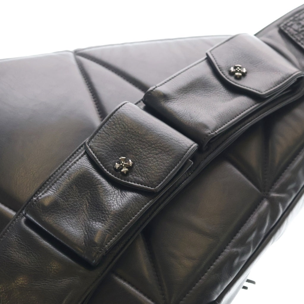 Soffer Ari(ソファアリ) BACK PACK BAG レザー パッチ付き ワンショルダーバッグ ブラック