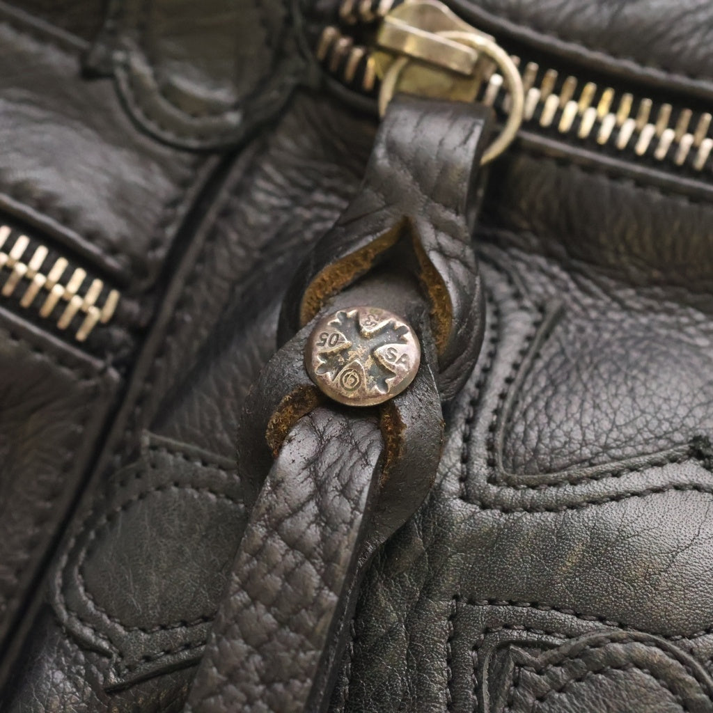 Soffer Ari(ソファアリ) BACK PACK BAG レザー パッチ付き ワンショルダーバッグ ブラック