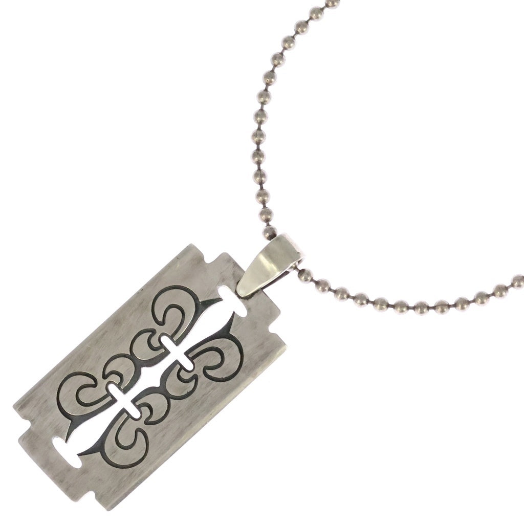 THIRTEEN DESIGNS(サーティーンデザインズ) DOUBLE F.D.L. RAZOR BLADE PENDANT ダブル レイザーブレード ペンダントトップ ネックレス シルバー TDPD-063