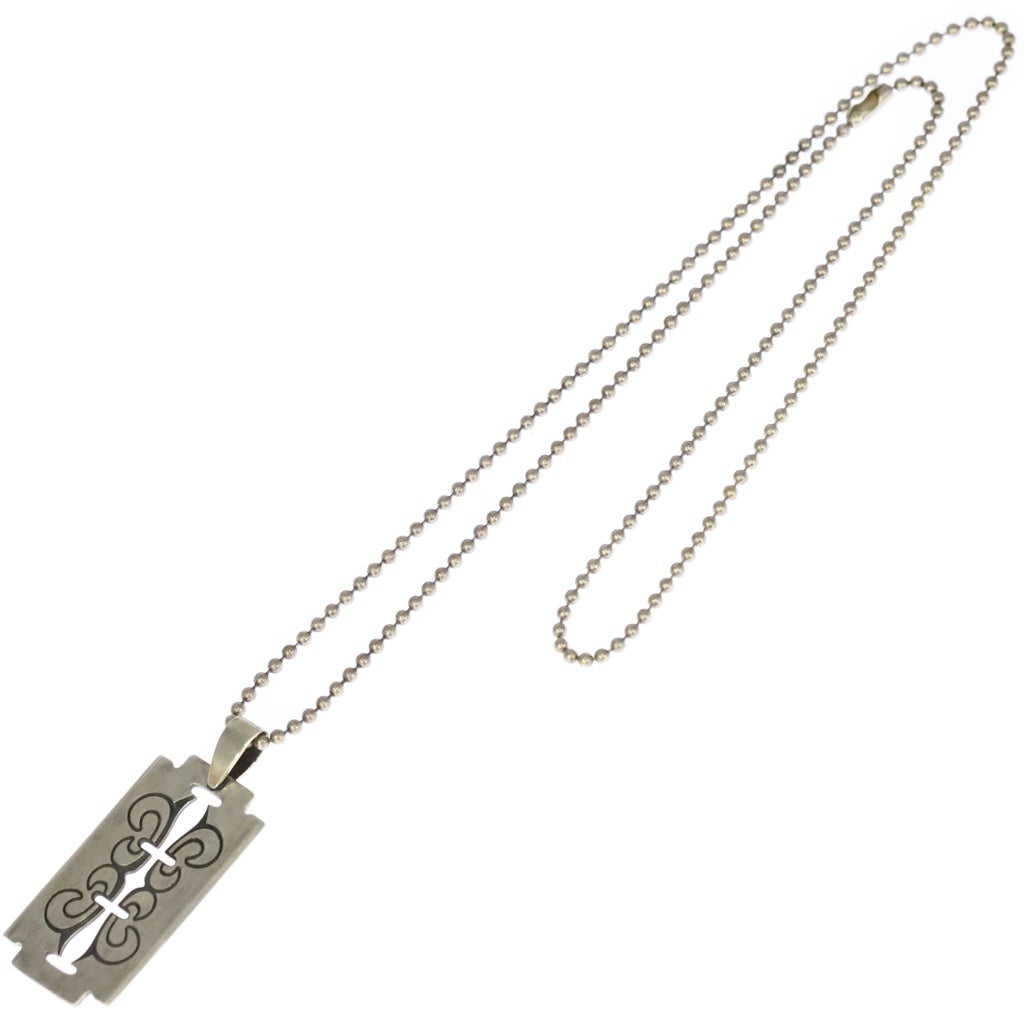 THIRTEEN DESIGNS(サーティーンデザインズ) DOUBLE F.D.L. RAZOR BLADE PENDANT ダブル レイザーブレード ペンダントトップ ネックレス シルバー TDPD-063