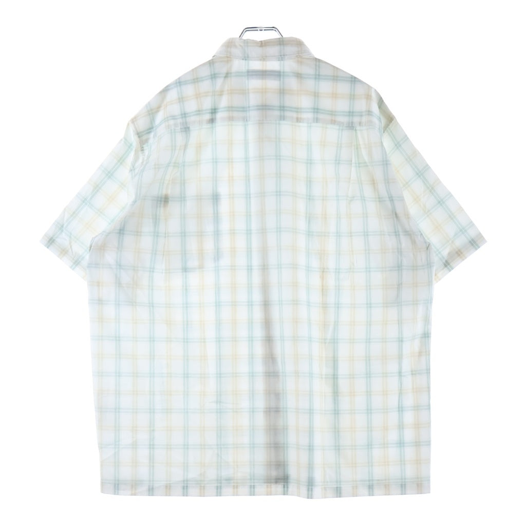 WACKO MARIA(ワコマリア) ×SOKTAS CHECK OPEN COLLAR SHIRT ソクタス チェック 半袖 オープンカラーシャツ ホワイト/ベージュ/グリーン
