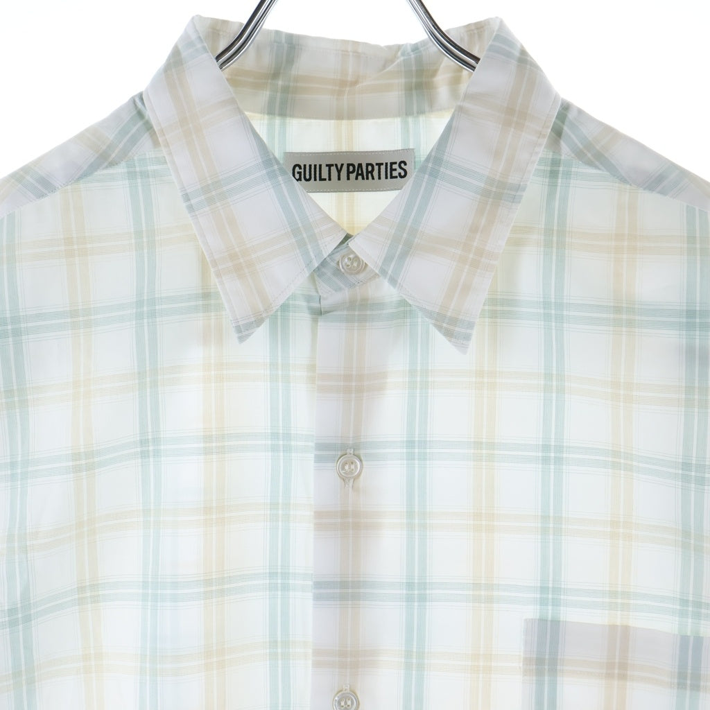 WACKO MARIA(ワコマリア) ×SOKTAS CHECK OPEN COLLAR SHIRT ソクタス チェック 半袖 オープンカラーシャツ ホワイト/ベージュ/グリーン