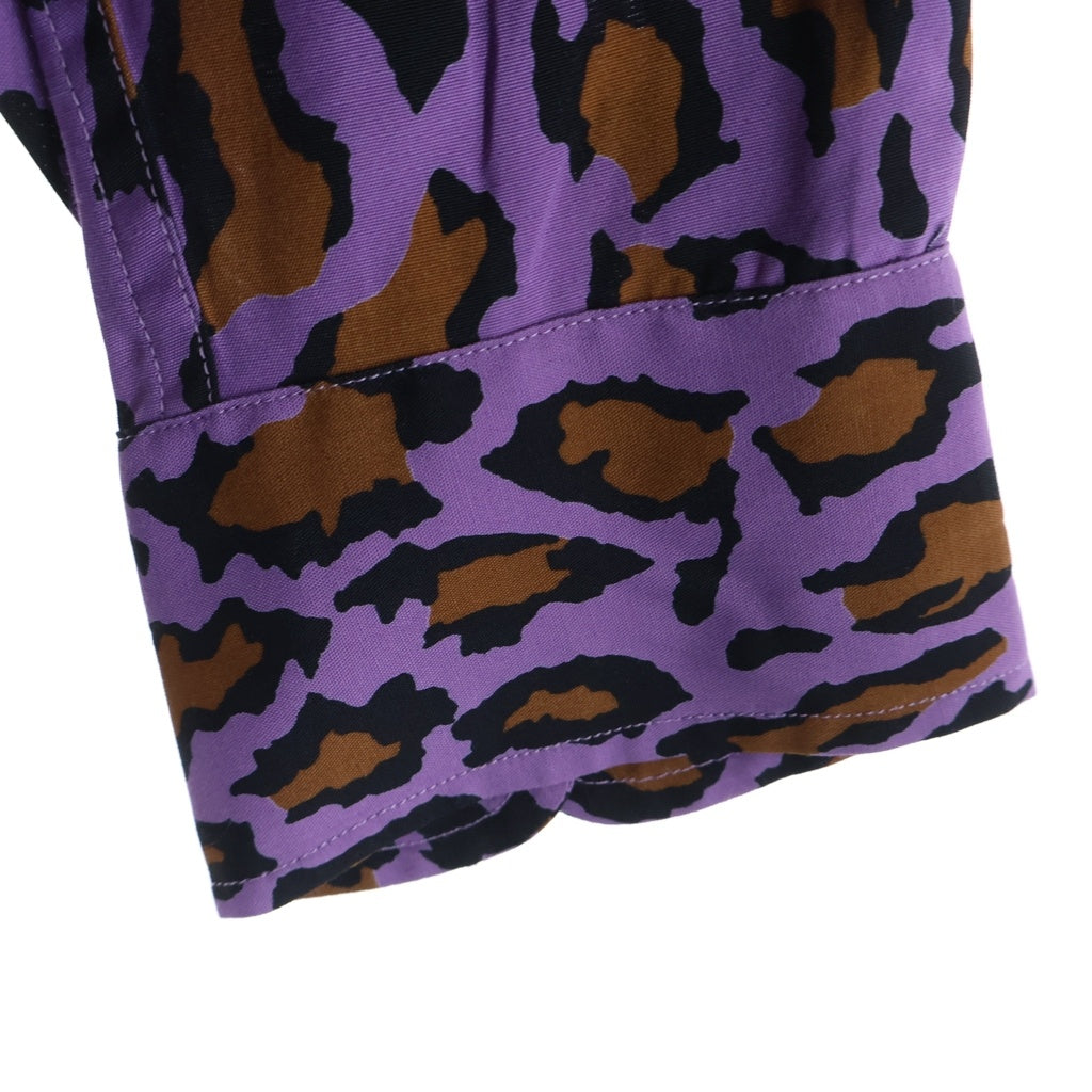 WACKO MARIA(ワコマリア) 22AW HAWAIIAN SHIRT L/S TYPE-2 レオパード 長袖 ハワイアン オープンカラーシャツ パープル 22FWE-WMS-HI03