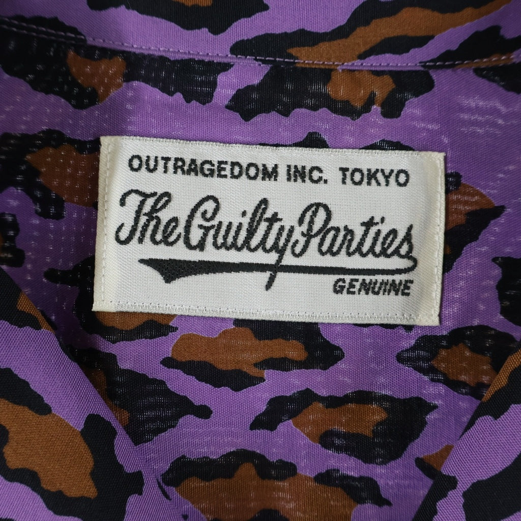 WACKO MARIA(ワコマリア) 22AW HAWAIIAN SHIRT L/S TYPE-2 レオパード 長袖 ハワイアン オープンカラーシャツ パープル 22FWE-WMS-HI03